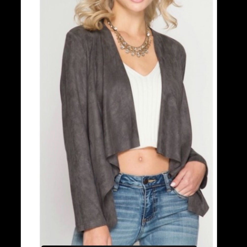 She + Sky Suede Jacket